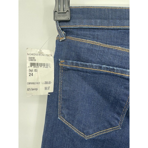 L'Agence Sada High Rise Crop Slim Jeans Lexington Dark Wash Size 24 - Picture 6 of 10